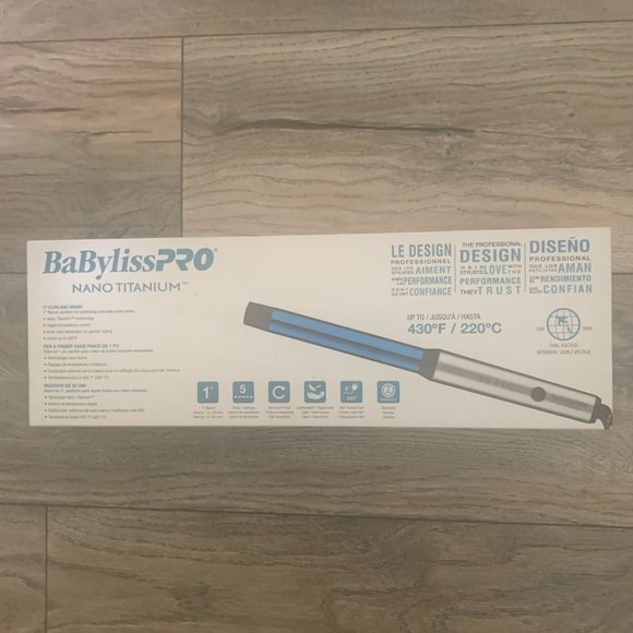 NEW BABYLISSPRO NANO TITANIUM 1" CURLING WAND - Picture 2 of 7